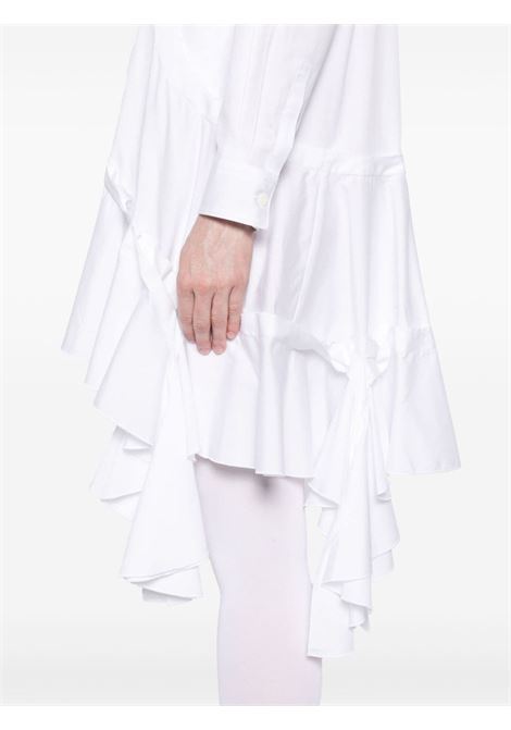 Chemisier corto con ruches in bianco di Comme Des Garçons - donna COMME DES GARCONS COMME DES GARCONS | RMB0172